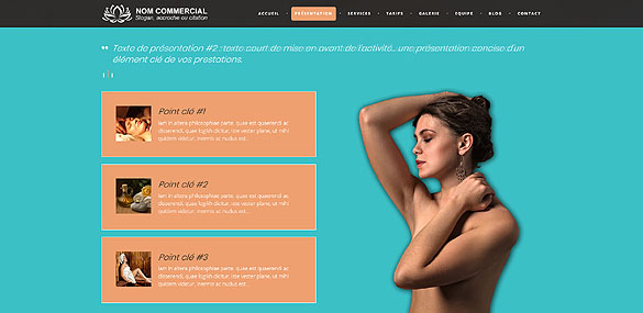 création de site internet pour institut de beauté, soins, esthétique, santé et bien-être